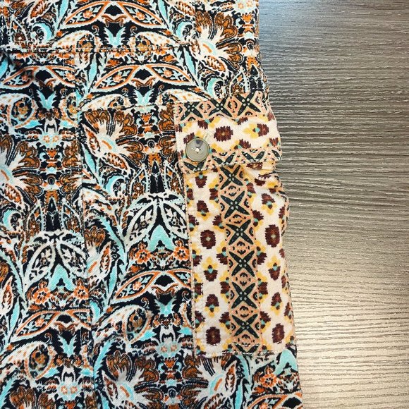 Anthropologie Velvet Pant Boho Printed Cargo Pant (10/M) - Picture 8 of 8